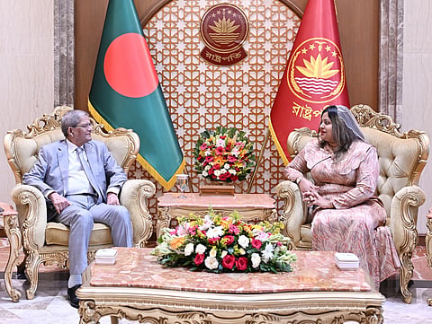 Maldives High Commissioner to Bangladesh Shiuneen Rasheed paid a courtesy call on President Mirza Fakhrul Islam Alamgir at Bangabhaban