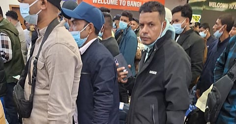 A total of 172 Bangladeshi nationals arrive at Hazrat Shahjalal International Airport in Dhaka early Thursday after returning from Libya on a Buraq Airlines flight from Misrata.