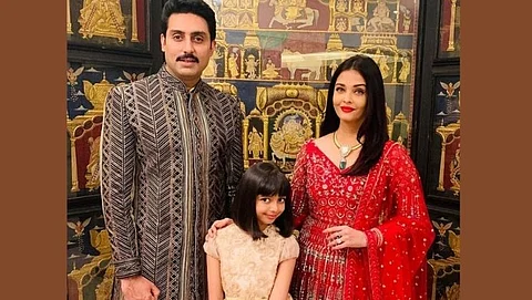 Aishwarya Rai Bachchan and Abhishek Bachchan with daughter Aaradhya