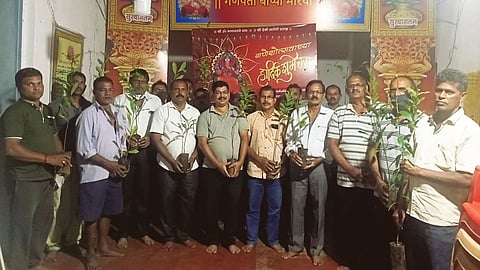 Distribution of fruit saplings, Agarwada, Goa. on 27 July, 2021.