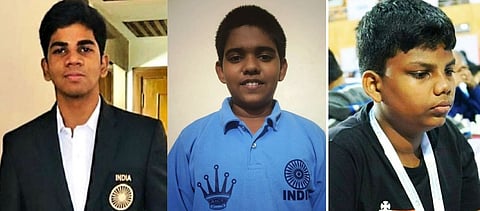Goa Chess: Successful Blitz chess players (from left) Nitish Belurkar, Reuben Colaco, Devesh Naik.