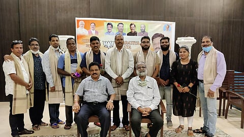 MLA Dayanand Sopte and Journlists present at the reception Goa