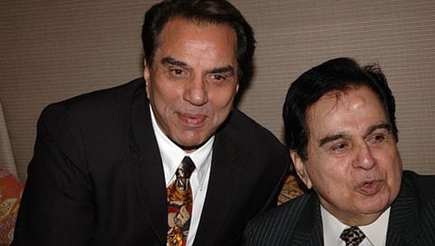 Dilip Kumar and Dharmendra