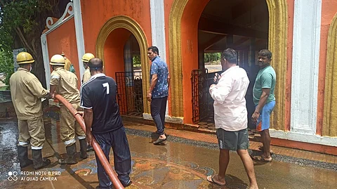 Goa: Temple Cleaning in Saal.