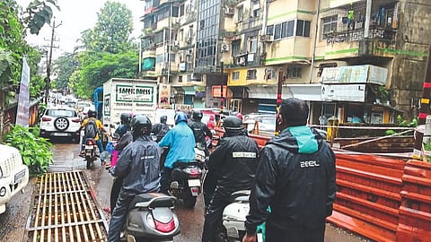 Goa: At Tisk Ponda area has a permanent traffic jam. due to the work of the drainage project. on Tuesday, 20 July, 2021