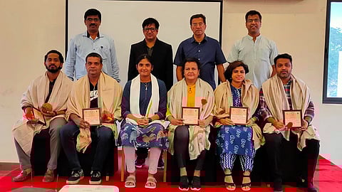 Olympics Awareness Programme: Distinguished guests honored for their contribution to Badminton.