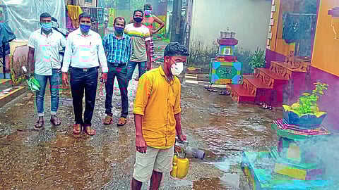Goa : Fogging has been done in the Bicholim Panchayat area to control rain borne diseases on Friday, 15 July, 2021