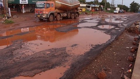 Such is the condition of the Dhargal road.