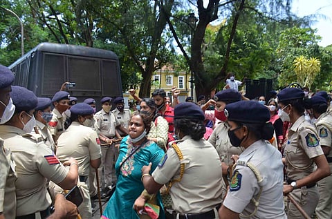 Para Teachers Protest at Azad Maidan, Panjim, Goa