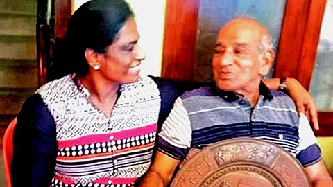 Runner PT Usha with coach Oyem Nambiar