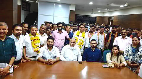 Deputy CM Ajgaonkar with Pernem BJP Yuva Morcha (Goa)
