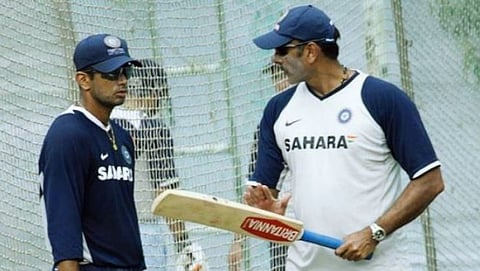 द्रविडने एनसीए क्रिकेट प्रमुख पदासाठी केलेल्या अर्जामुळे तो प्रशिक्षक पदाच्या रेसमधून बाहेर (Out of the race for the coaching job) पडला आहे.