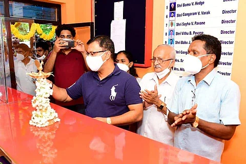 Health Minister Vishwajit Rane inaugurated the Mhalchi Pandhari Multipurpose Society at Bhuipal. (Goa)