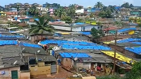 Goa : Illegal huts in Aradi Bardez Goa.