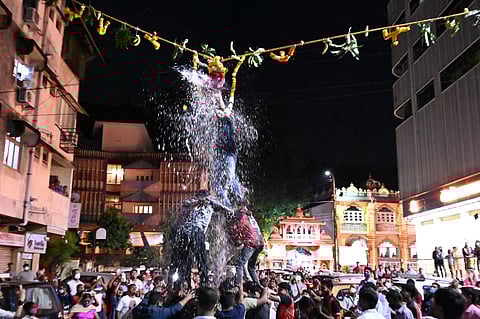 'Dahi Handi' Near Mahalakshmi Temple, Panaji (Goa Dahi Handi)