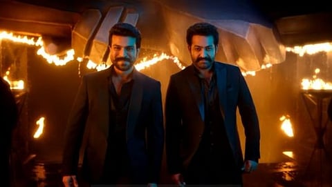 Ram Charan and Jr. NTR in RRR movie