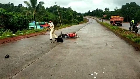 अपघातात सापडलेले वाहन