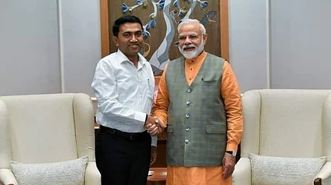 Goa CM Pramod Sawant with PM Narendra Modi