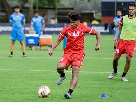 Durand Cup : Muhammed Nemil of FC Goa during a training session.
