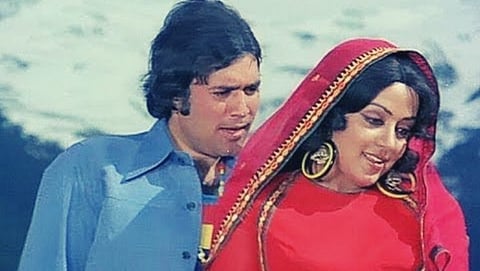 Hema Malini and Rajesh Khanna