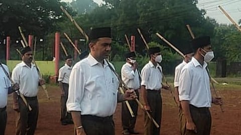 Goa Chief Minister Pramod Sawant in RSS Uniform