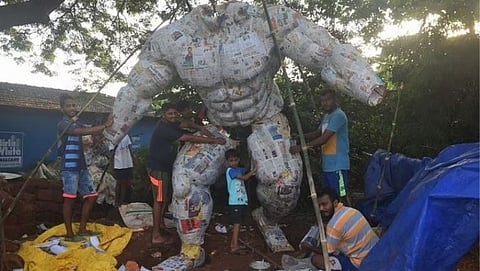 घाई नरकासुर प्रतिमा बनवण्याची