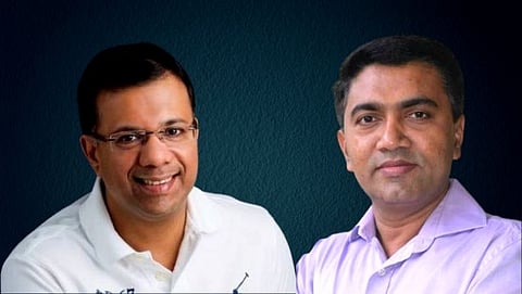 Goa CM Pramod Sawant And Health Minister Vishwajit Rane
