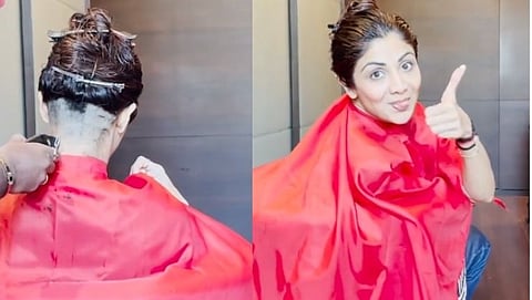 Watch video Shilpa Shetty new undercut buzz hairstyle