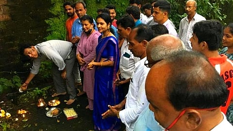 Karapur: आमदार प्रवीण झांट्ये यांच्या हस्ते या कामाची पायाभरणी करण्यात आली.