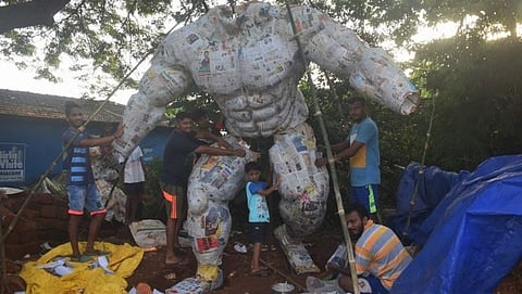राज्यात विविध ठिकाणी नरकासुरच्या प्रतिमा तयार करण्याचे काम जोरात सुरु आहे.