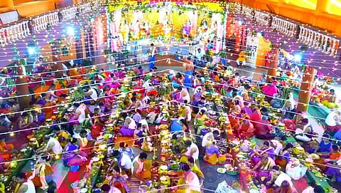 शांतादुर्गा देवस्थानात एकशे एक सामूहिक सत्यनारायण पूजा उत्साहात संपन्न