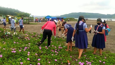 मोरजी किनारी वन्य विभागातर्फे स्वच्छता मोहीम