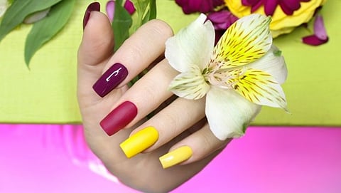 Follow these super tips to give a glossy nail polish a matte look