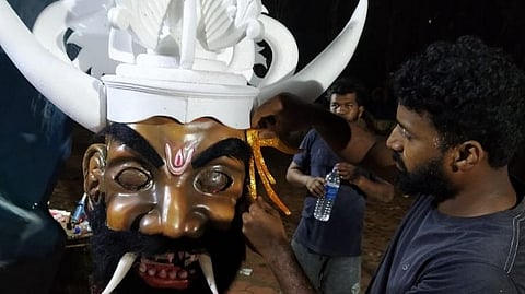 Trap of Narakasuras damaged due to heavy rains in Goa