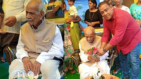 गोव्यातील चवडप्पा गुंजेकर याने आज साजरा केला 119वा वाढदिवस