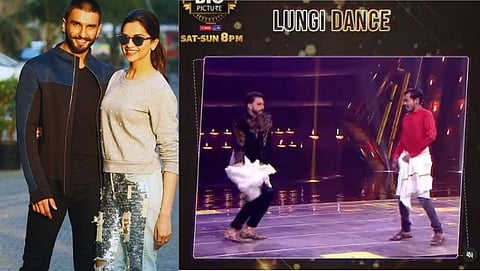 ranveer singh dance on lungi dance song on set of the big picture show, watcha video