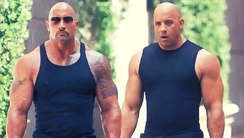 Vin Diesel and Dwayn Johnson