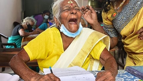 Kerala 104 year old Kuttiyamma score 89 marks in state literacy mission exam