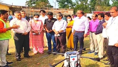 लसीचे डोस पोहोचवण्यासाठी ड्रोनचा वापर