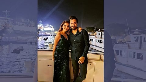 New Year: Kajal Aggarwal with her husband enjoying  beach Goa