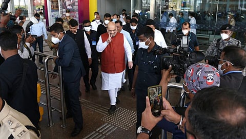 Union Home minister Amit Shah arrives in Goa