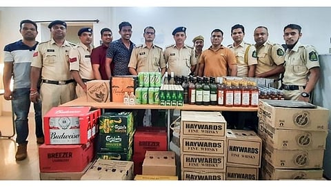 Police seized liquor