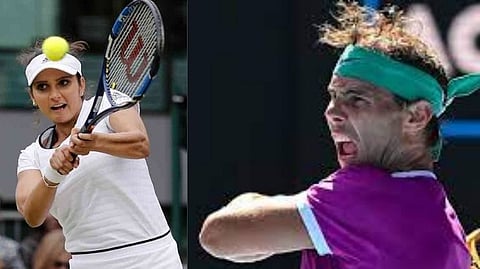 Tennis player Rafael Nadal and sania mirza
