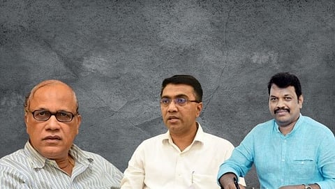 Digambar Kamat, Pramod Sawant and Michael Lobo