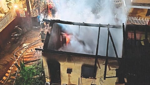 Fire in Calangute