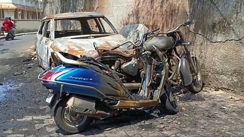 Fire to Garage in Mangur Hill Vasco