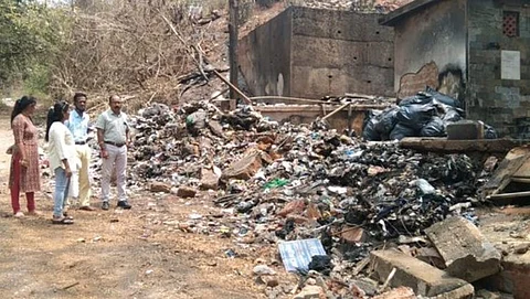 Unidentified person set fire to garbage in Bandoda Panchayat area causing loss of Rs
