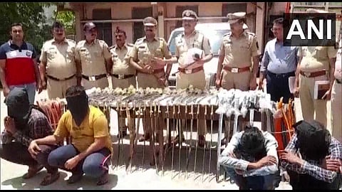 Police seized large cache of 89 swords from Dhule arrested four people