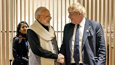Prime Minister Narendra Modi & British Prime Minister Boris Johnson