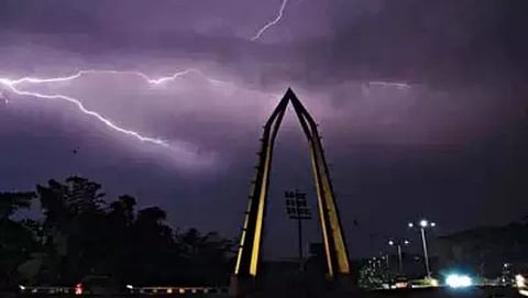 Rain with lightning keeps fire, power personnel busy